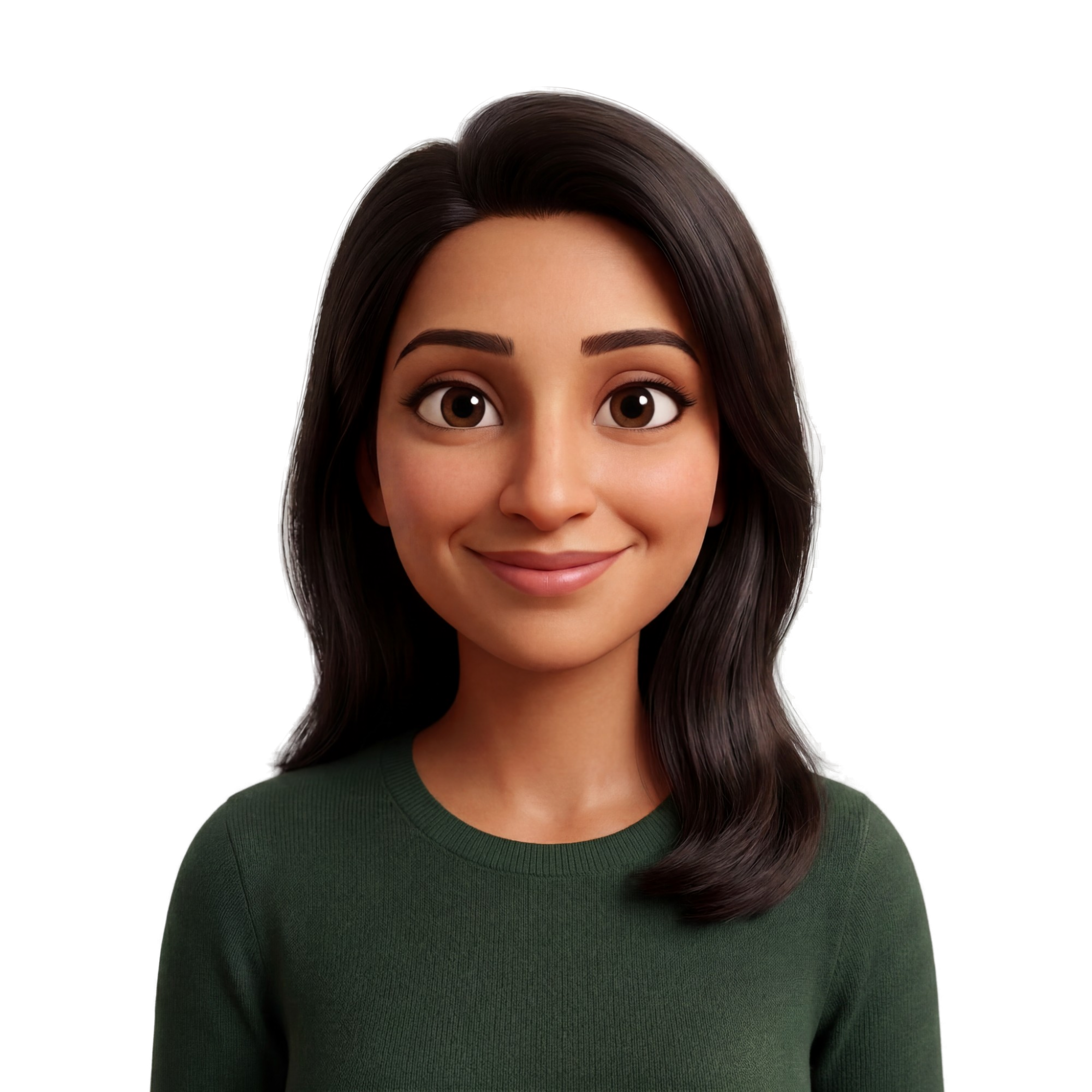 Jordan, the rescue mentor character — an illustrated woman with long dark hair in a green sweater